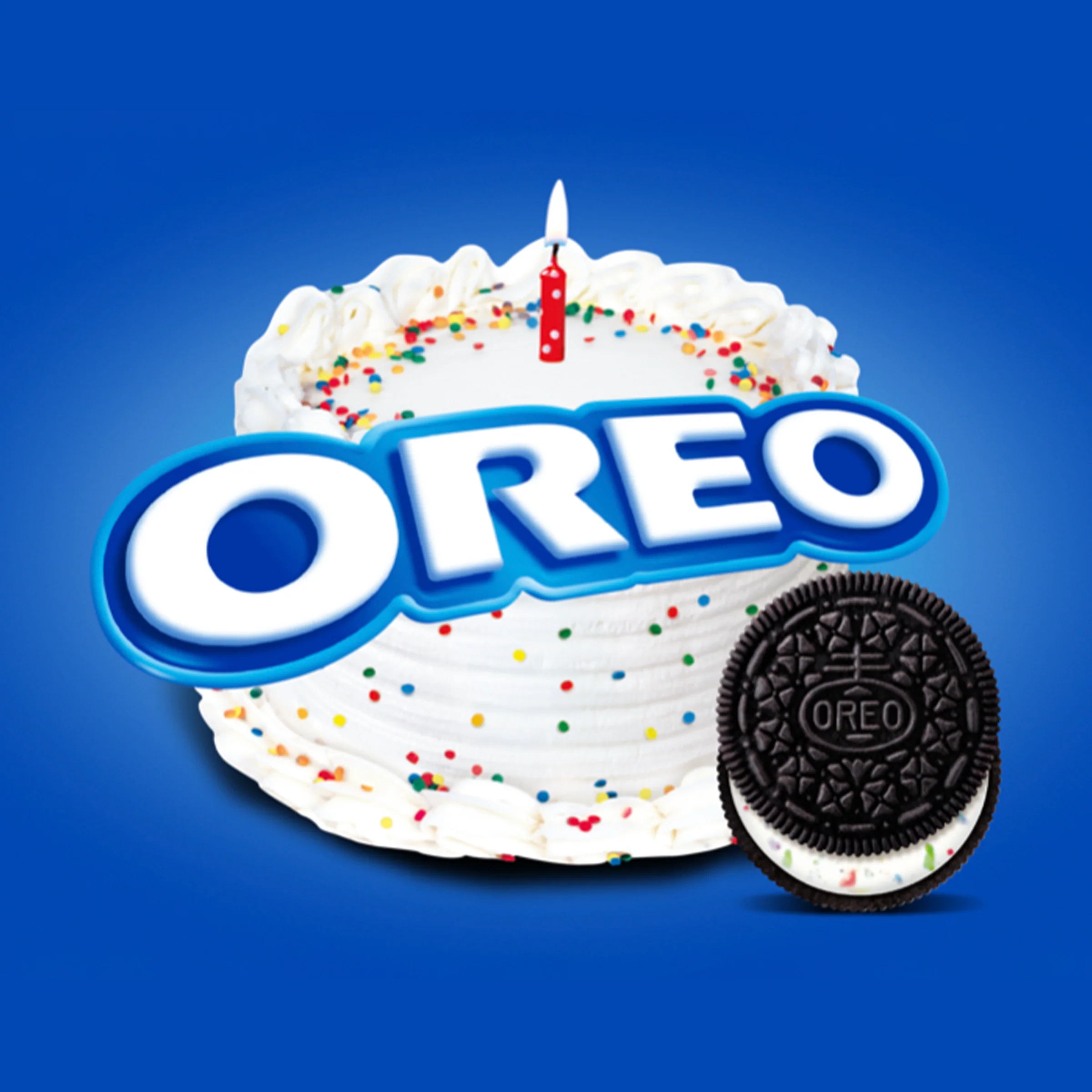 Birthday Cake Creme Chocolate Sandwich Cookies, Family Size, 2 Pack - Image 3